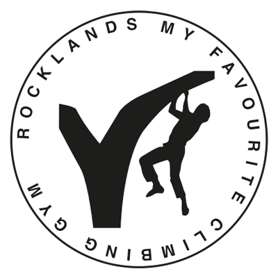 Logo Rocklands my favourite climbing gym
